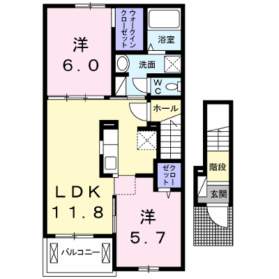 チェリーブロッサムⅢ 202【管理NO：1-022181801-02020】 ★家具家電は申し込み後に搬入します★ ★2026年12月中旬入居可能★の外観画像