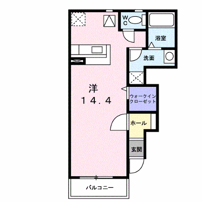 スターアリスⅥ 102【管理NO：1-013607601-01020】 ★家具家電は申し込み後に搬入します★ ★2026年12月上旬入居可能★の外観画像