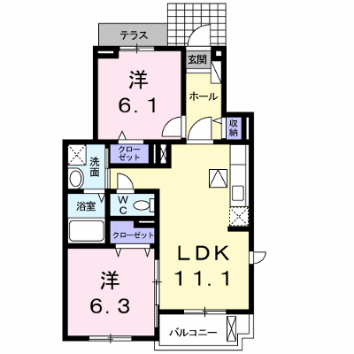 アグラード 101【管理NO：1-018560501-01010】 ★家具家電は申し込み後に搬入します★ ★2026年11月下旬入居可能★の外観画像