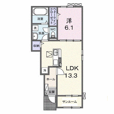 グリフィンドールⅡ 104【管理NO：1-026630105-01040】 ★家具家電は申し込み後に搬入します★ ★2026年12月上旬入居可能★の外観画像