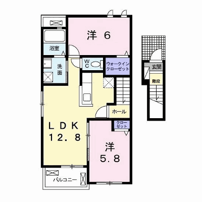 グランルポン　アン 203【管理NO：1-026186901-02030】 ★家具家電は申し込み後に搬入します★ ★2026年12月中旬入居可能★の外観画像