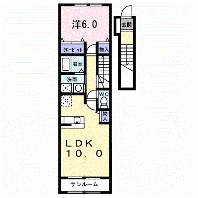 ヴィラ・シュノンソ－ 203【管理NO：1-015149001-02030】 ★家具家電は申し込み後に搬入します★ ★2026年12月中旬入居可能★の外観画像
