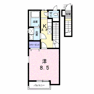 グリーンコートＢ 203【管理NO：1-016395301-02030】 ★家具家電は申し込み後に搬入します★ ★2026年12月中旬入居可能★の外観画像