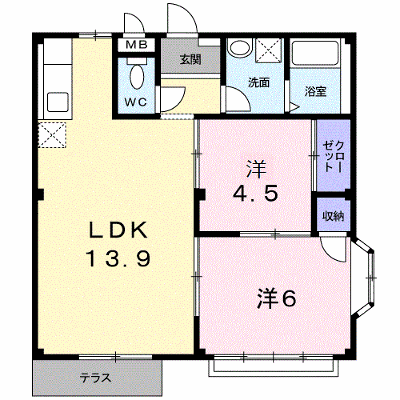 エルディム立田Ｂ 101【管理NO：1-003709902-01010】 ★家具家電は申し込み後に搬入します★ ★2026年11月下旬入居可能★の外観画像