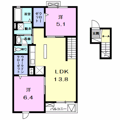 グランド　ヒル弐番館 403【管理NO：1-020818002-04030】 ★家具家電は申し込み後に搬入します★ ★2027年01月下旬入居可能★の外観画像