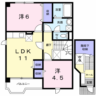 クレストール来山Ｂ 201【管理NO：1-010248902-02010】 ★家具家電は申し込み後に搬入します★ ★2026年12月上旬入居可能★の外観画像