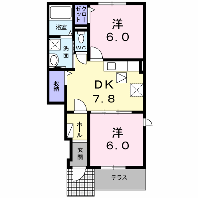 サザンクロスⅡ 104【管理NO：1-018233002-01040】 ★家具家電は申し込み後に搬入します★ ★2026年12月中旬入居可能★の外観画像