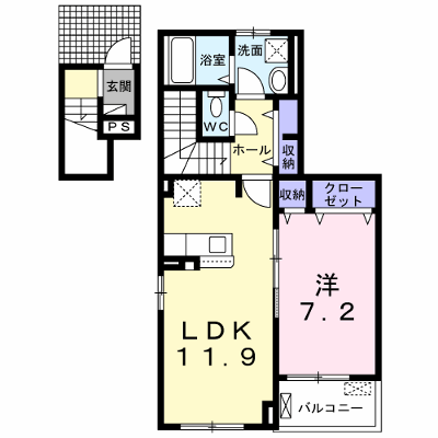 ミル・クレイン　Ⅰ 203【管理NO：1-025055801-02030】 ★家具家電は申し込み後に搬入します★ ★2026年11月下旬入居可能★の外観画像