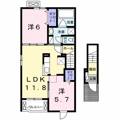 アンジェ 201【管理NO：1-025187901-02010】 ★家具家電は申し込み後に搬入します★ ★2026年11月上旬入居可能★の外観画像