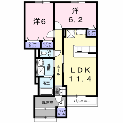 それいゆ 102【管理NO：1-013270101-01020】 ★家具家電は申し込み後に搬入します★ ★2026年12月中旬入居可能★の外観画像