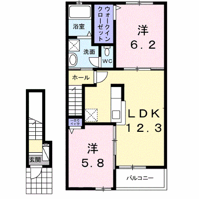 サンライズ霞Ⅲ 205【管理NO：1-020632501-02040】 ★家具家電は申し込み後に搬入します★ ★2026年12月上旬入居可能★の外観画像