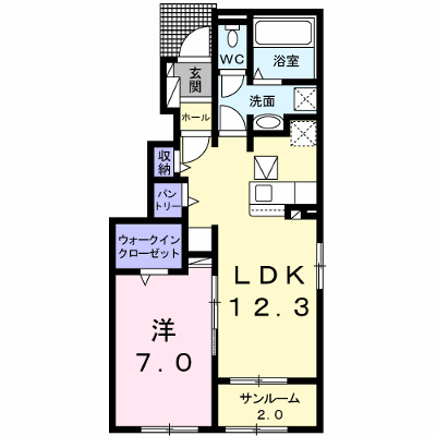 フォルテシア　Ⅱ 101【管理NO：1-026525502-01010】 ★家具家電は申し込み後に搬入します★ ★2027年01月上旬入居可能★の外観画像