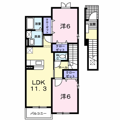 プラシ－ド 201【管理NO：1-013751601-02010】 ★家具家電は申し込み後に搬入します★ ★2026年12月上旬入居可能★の外観画像