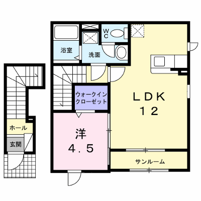 カサフェリスＡ 203【管理NO：1-018642201-02030】 ★家具家電は申し込み後に搬入します★ ★2026年12月中旬入居可能★の外観画像