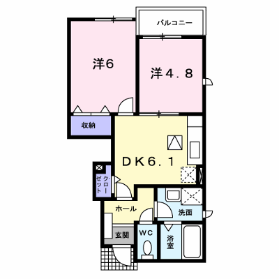 コリーヌⅡ 103【管理NO：1-012787701-01030】 ★家具家電は申し込み後に搬入します★ ★2026年12月上旬入居可能★の外観画像