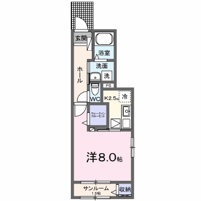 アヴニール 101【管理NO：1-028689101-01010】 ★家具家電は申し込み後に搬入します★ ★2026年12月上旬入居可能★の外観画像