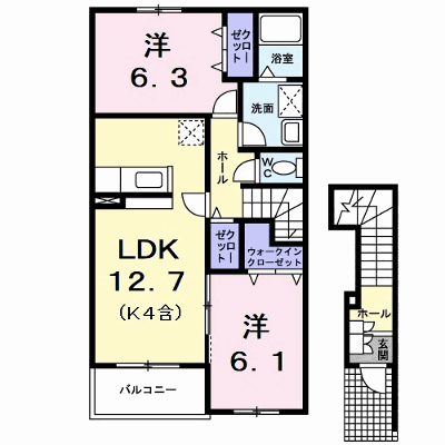 シャルロッテ 203【管理NO：1-013055901-02030】 ★家具家電は申し込み後に搬入します★ ★2026年11月下旬入居可能★の外観画像