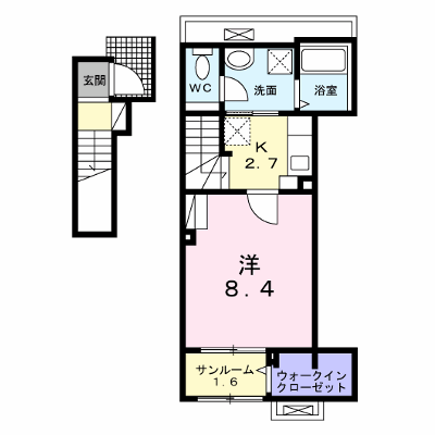 ラヴィ・コンフォール 203【管理NO：1-026404901-02030】 ★家具家電は申し込み後に搬入します★ ★2026年12月中旬入居可能★の外観画像
