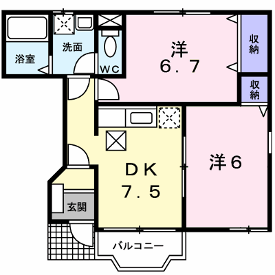 サンパティークＡ 103【管理NO：1-011465701-01030】 ★家具家電は申し込み後に搬入します★ ★2026年12月上旬入居可能★の外観画像