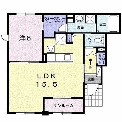 ネグリルⅡ 101【管理NO：1-024606802-01010】 ★家具家電は申し込み後に搬入します★ ★2026年12月中旬入居可能★の外観画像