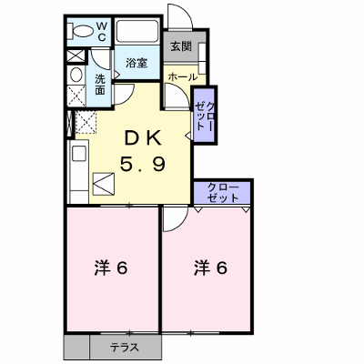 ヒルトップ 103【管理NO：1-010557501-01030】 ★家具家電は申し込み後に搬入します★ ★2026年11月上旬入居可能★の外観画像