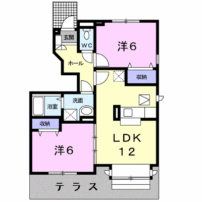 メゾン・アラモードⅡ 101【管理NO：1-011609901-01010】 ★家具家電は申し込み後に搬入します★ ★2026年12月上旬入居可能★の外観画像
