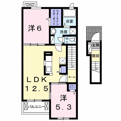 ミニョン　プラス１ 202【管理NO：1-022125701-02020】 ★家具家電は申し込み後に搬入します★ ★2026年12月上旬入居可能★の外観画像