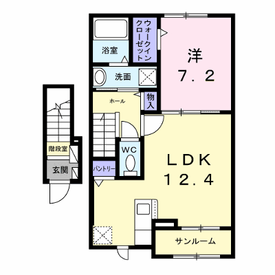 ルミナス光 202【管理NO：1-028072701-02020】 ★家具家電は申し込み後に搬入します★ ★2026年10月下旬入居可能★の外観画像