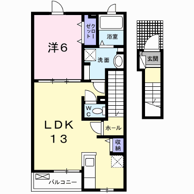 ル・レストⅡ 203【管理NO：1-023255401-02030】 ★家具家電は申し込み後に搬入します★ ★2026年12月中旬入居可能★の外観画像