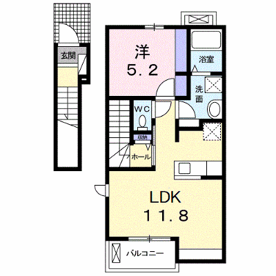 ドゥース　レシ　Ｂ 204【管理NO：1-021293202-02040】 ★家具家電は申し込み後に搬入します★ ★2026年12月中旬入居可能★の外観画像