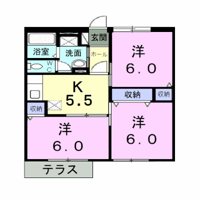 シャルマン北川毛Ａ 101【管理NO：1-007490601-01010】 ★家具家電は申し込み後に搬入します★ ★2026年11月下旬入居可能★の外観画像