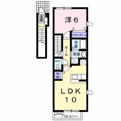 ボカージュＤ 201【管理NO：1-014046804-02010】 ★家具家電は申し込み後に搬入します★ ★2026年11月上旬入居可能★の外観画像