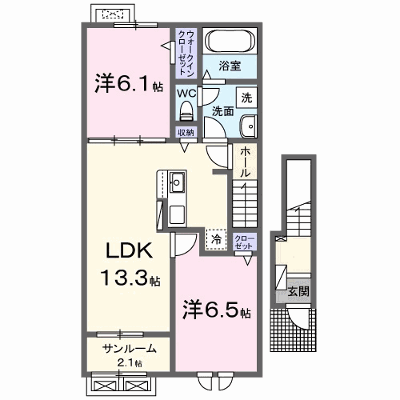 ヒルズ長久　Ｂ 202【管理NO：1-026940902-02020】 ★家具家電は申し込み後に搬入します★ ★2026年12月上旬入居可能★の外観画像