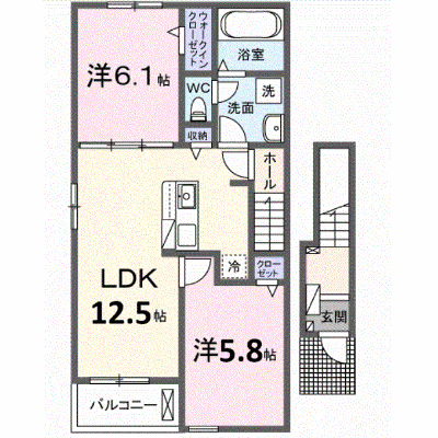 メゾン　ニュー　コモ 201【管理NO：1-028763301-02010】 ★家具家電は申し込み後に搬入します★ ★2027年03月中旬入居可能★の外観画像