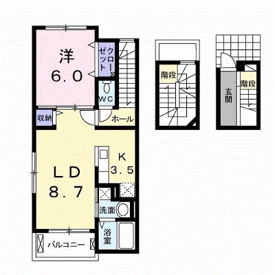 サウスウィンドⅡ 304【管理NO：1-024326802-03040】 ★家具家電は申し込み後に搬入します★ ★2026年12月上旬入居可能★の外観画像