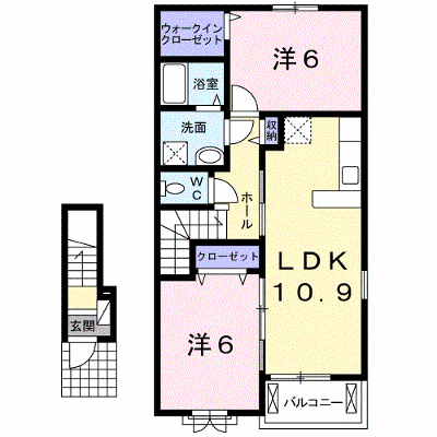 ディアベルジュⅠ 204【管理NO：1-021413101-02040】 ★家具家電は申し込み後に搬入します★ ★2026年12月中旬入居可能★の外観画像