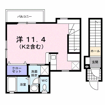 プロミネント・Ⅴ 204【管理NO：1-015332401-02040】 ★家具家電は申し込み後に搬入します★ ★2026年12月上旬入居可能★の外観画像