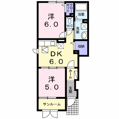 プラシード・ウエダⅡ 101【管理NO：1-016304602-01010】 ★家具家電は申し込み後に搬入します★ ★2026年11月上旬入居可能★の外観画像