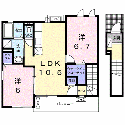 ヴェルハウズンＤ 202【管理NO：1-021085501-02020】 ★家具家電は申し込み後に搬入します★ ★2026年11月中旬入居可能★の外観画像