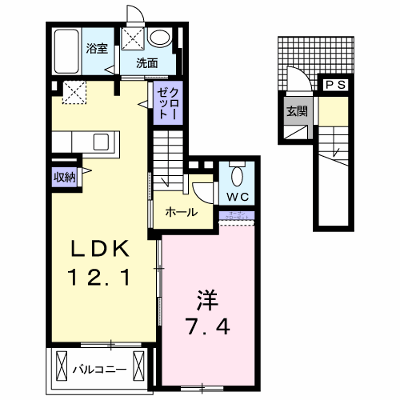 メゾン　ド　カルムⅢ 202【管理NO：1-021963201-02020】 ★家具家電は申し込み後に搬入します★ ★2026年11月上旬入居可能★の外観画像