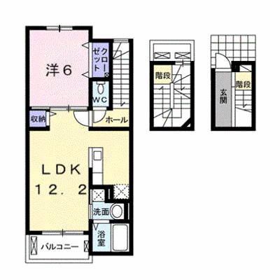 ウエスト・パル 302【管理NO：1-022488901-03020】 ★家具家電は申し込み後に搬入します★ ★2026年11月上旬入居可能★の外観画像