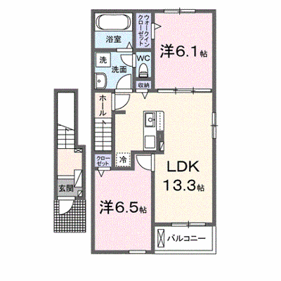 カーサエスクランⅢ 203【管理NO：1-027154601-02030】 ★家具家電は申し込み後に搬入します★の外観画像