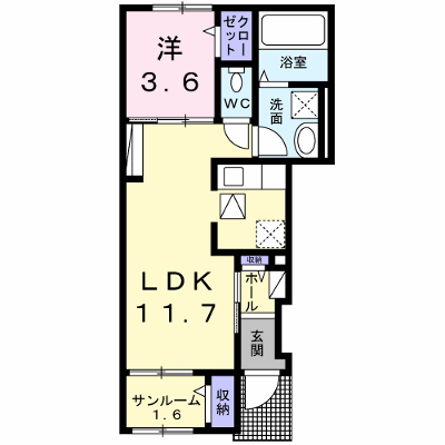 ＧＬＯＲＩＡ 104【管理NO：1-024996901-01040】 ★家具家電は申し込み後に搬入します★ ★2026年11月中旬入居可能★の外観画像