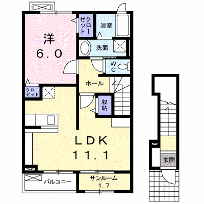 シャトレ 202【管理NO：1-016308901-02020】 ★家具家電は申し込み後に搬入します★ ★2027年01月下旬入居可能★の外観画像