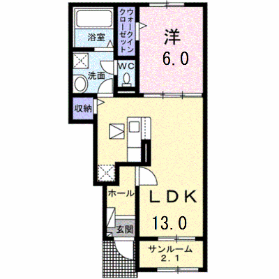 フィレールＡ 105【管理NO：1-026712201-01040】 ★家具家電は申し込み後に搬入します★ ★2026年11月上旬入居可能★の外観画像