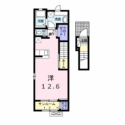 Ｋ’ｓガーデン 202【管理NO：1-024919301-02020】 ★家具家電は申し込み後に搬入します★ ★2026年12月上旬入居可能★の外観画像