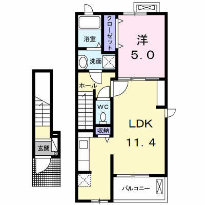 ミヌエット　Ⅰ 206【管理NO：1-023466501-02060】 ★家具家電は申し込み後に搬入します★ ★2026年12月上旬入居可能★の外観画像