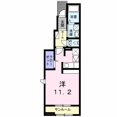 サンライズ飯野坂 106【管理NO：1-023164301-01060】 ★家具家電は申し込み後に搬入します★ ★2026年12月上旬入居可能★の外観画像
