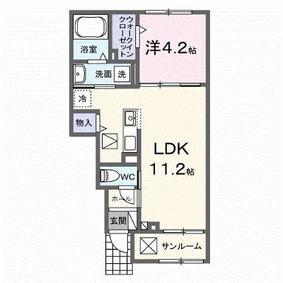 セントラル　フィールド　福居 103【管理NO：1-028894101-01030】 ★家具家電は申し込み後に搬入します★ ★2027年04月上旬入居可能★の外観画像