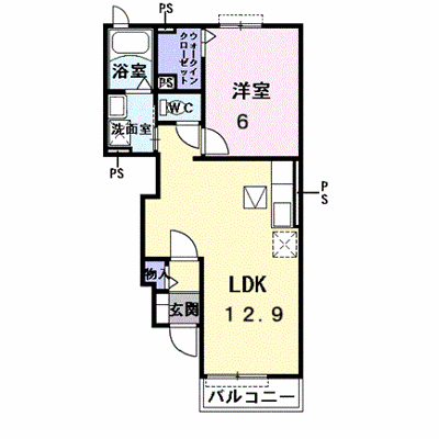 サンスクエアＢ 102【管理NO：1-014518302-01020】 ★家具家電は申し込み後に搬入します★ ★2026年11月中旬入居可能★の外観画像